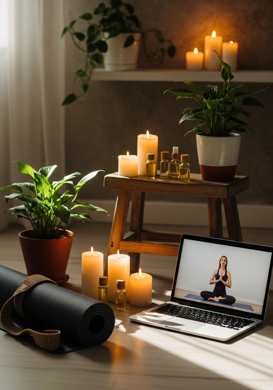 Домашняя атмосфера йоги